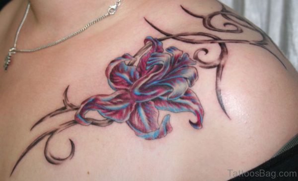 Flower Shoulder Joint Tattoo
