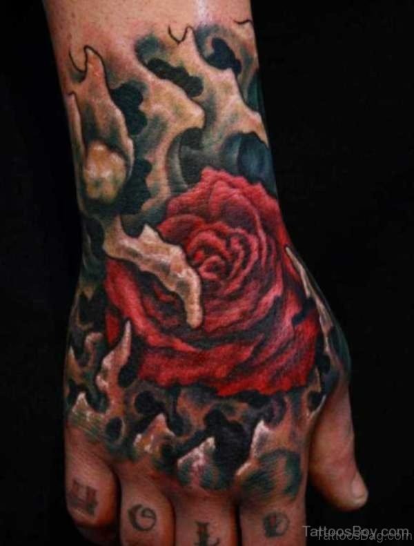 Flower Tattoo On Hand