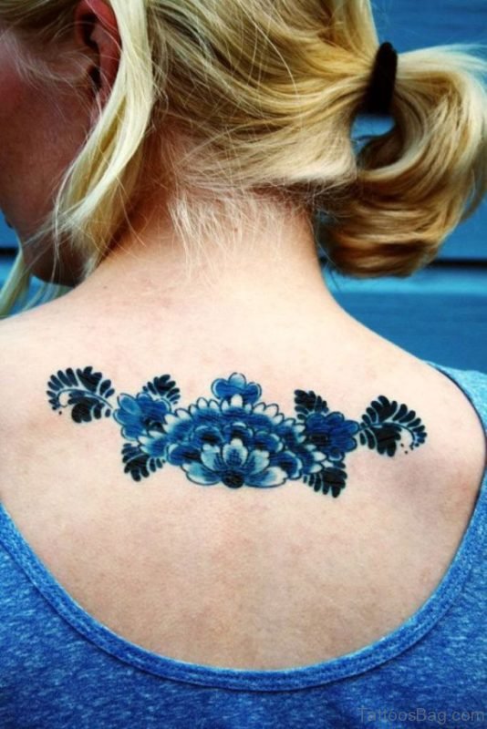 Flower Tattoo On Back 