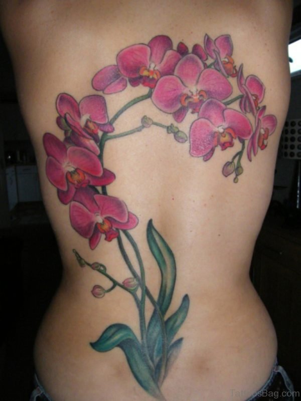 Flower Tattoo On Back 