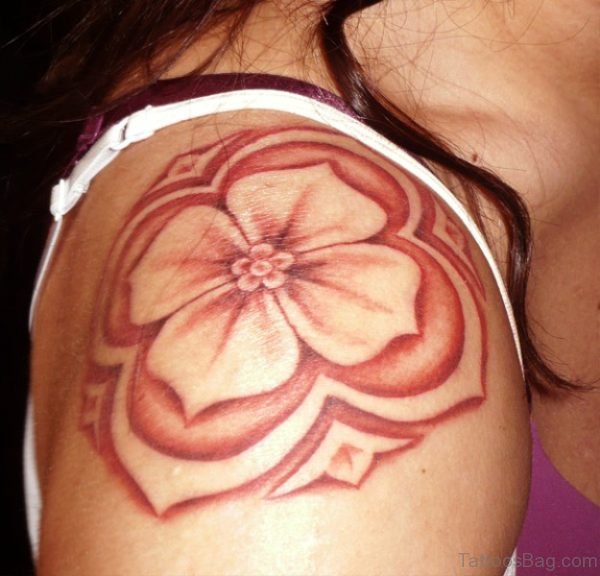 Flower Tattoo On Shoulder 1