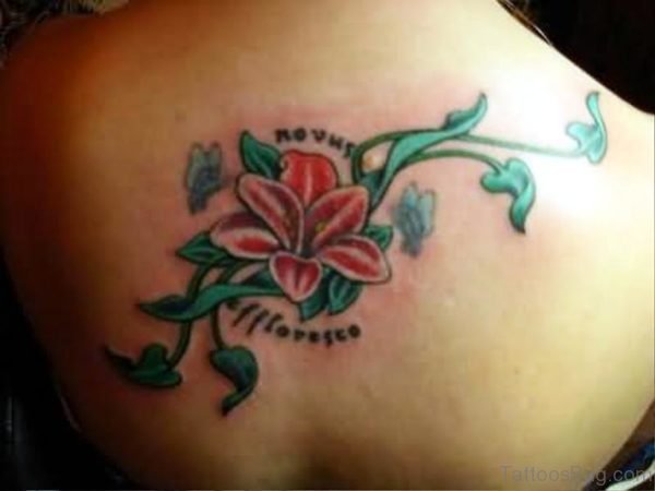 Flower Vine Tattoo On Back
