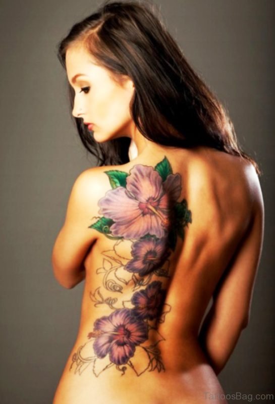Flowers Tattoo On Back