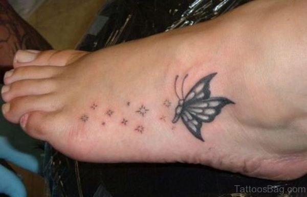 Flying Butterfly Tattoo