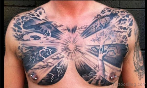 Funky Chest Tattoo 