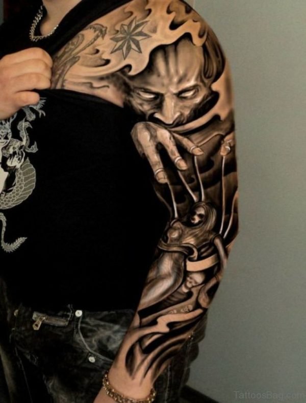 Funky Full Sleeve Tattoo