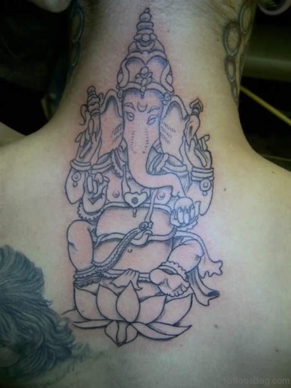Ganesha Tattoo On Nape