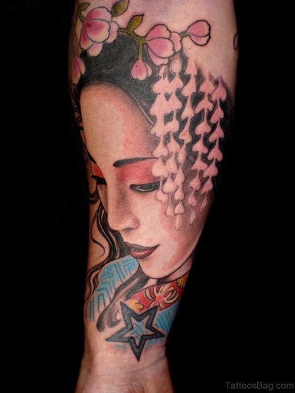 Geisha Tattoo On Arm