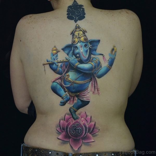 Ganesha Tattoo Design On Back 