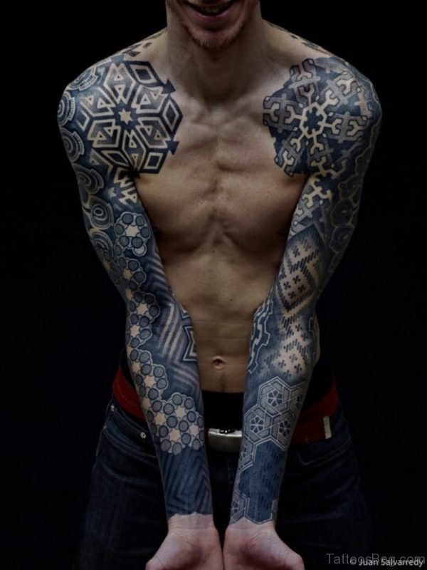 Geomatric Full Sleeves Tattoo Desing 