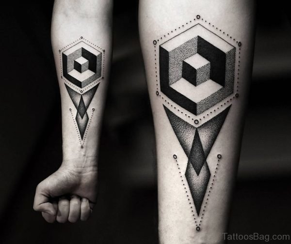 Geometric Tattoo On Arm 