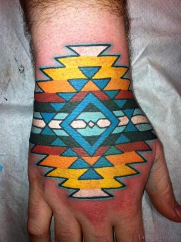 Geometric Tattoo design for hand