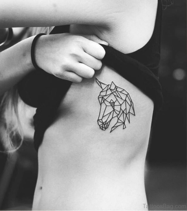 Geometric Unicorn Tattoo Design