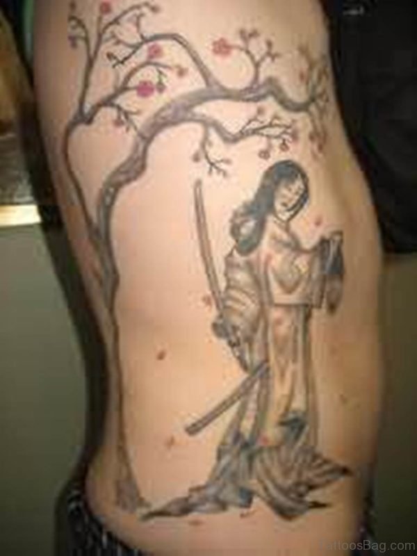 Girl And Tree Tattoo
