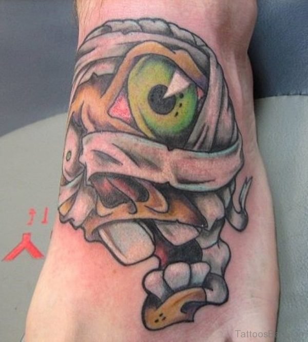 Glorious Eye Tattoo On Foot