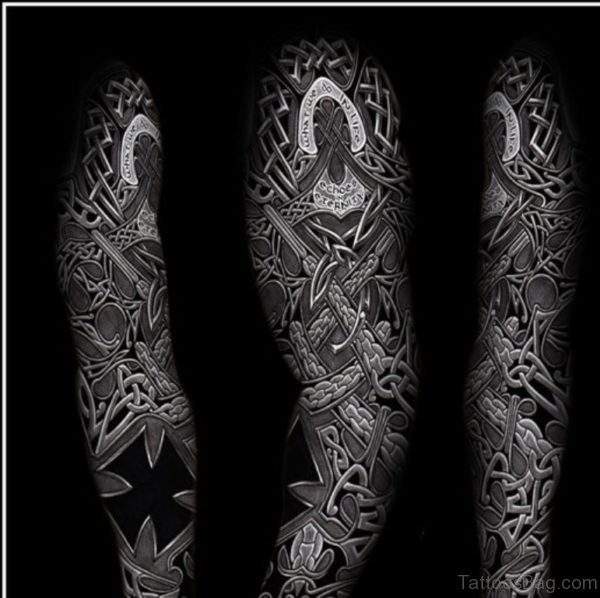 Good Celtic Tattoo For Full Sleeve