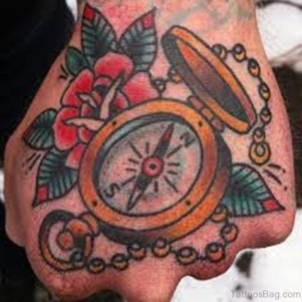 Good Compass Tattoo On Hand