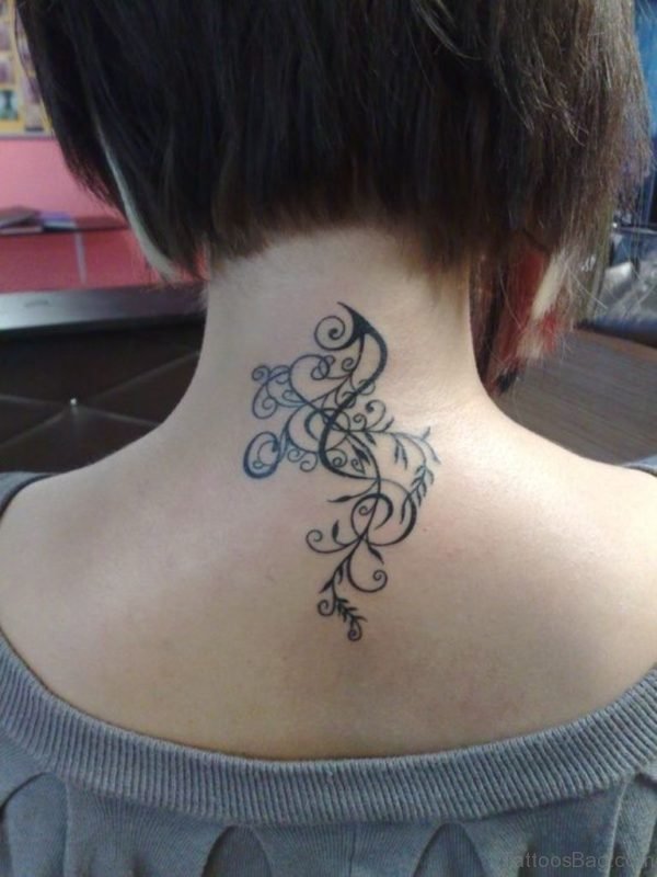 Good Looking Nape Tattoo 