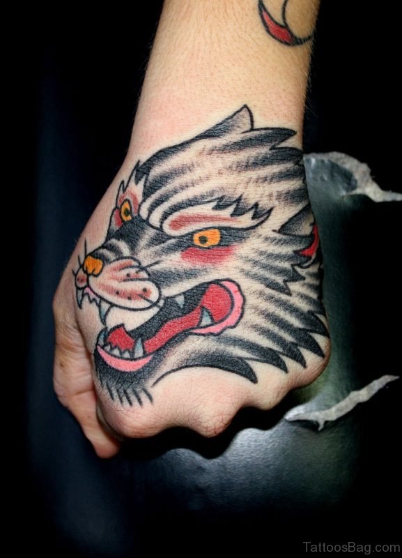 Graceful Wolf Tattoo