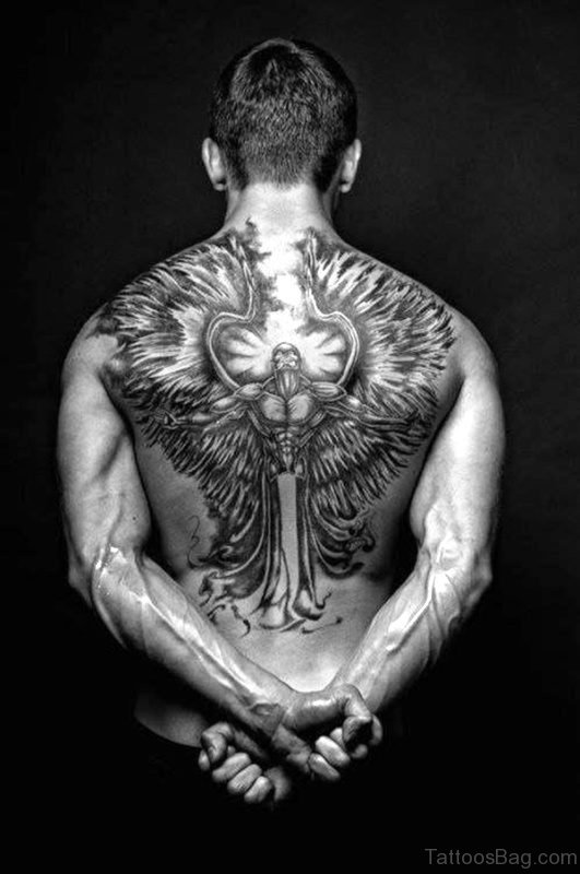 Great Archangel Tattoo On Back
