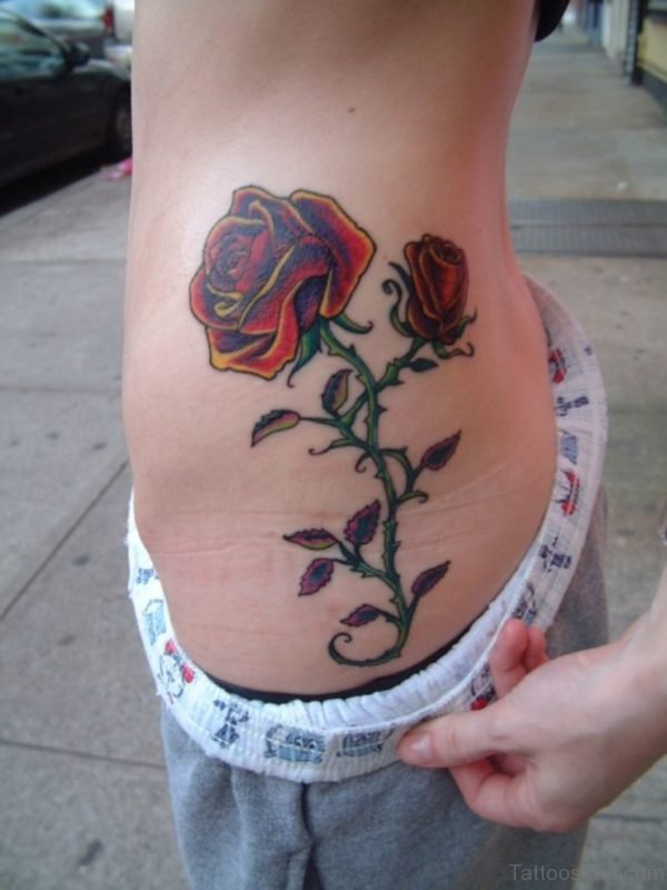 Great Red Rose Tattoo