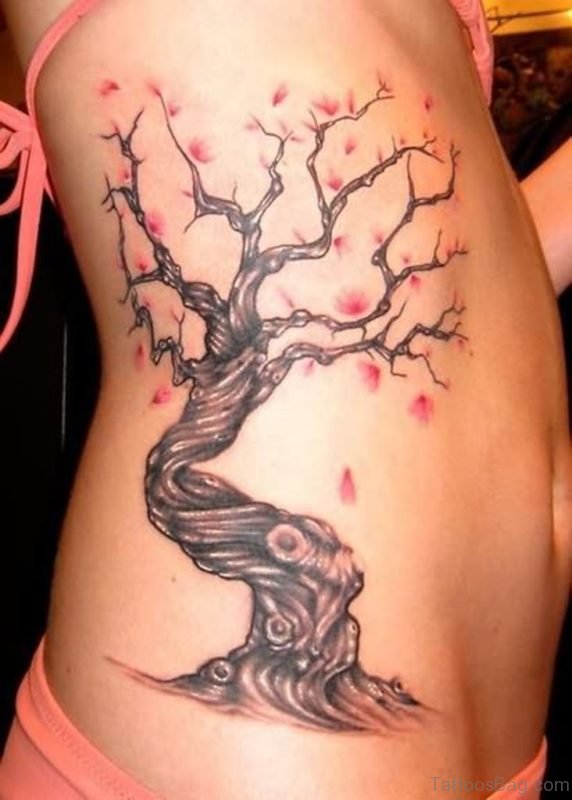 Great Tree Tattoo On Rib
