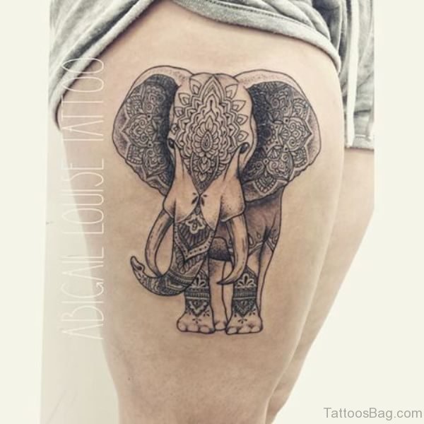 Grey Elephant Tattoo