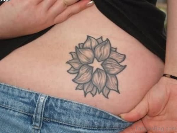 Grey Flowers Tattoo Design