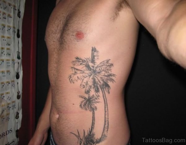 Grey Inked Tree Tattoo