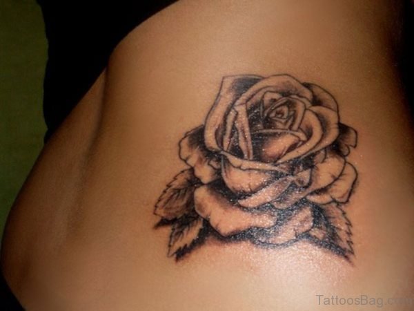 Grey Rose Tattoo design 