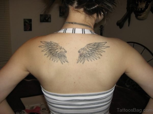 Grey Wings Tattoo Design