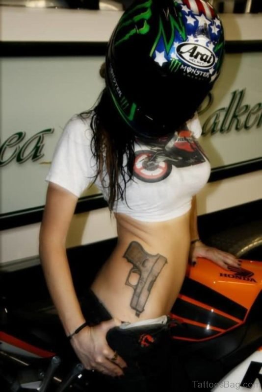 Gun Tattoo For Hot Girls