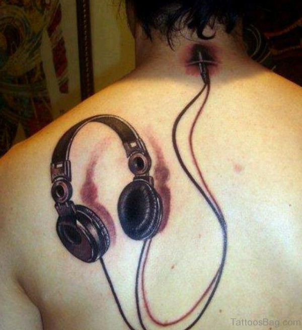 Head Phones Tattoo