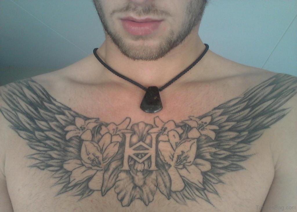 69 Cool Chest Tattoos 8557