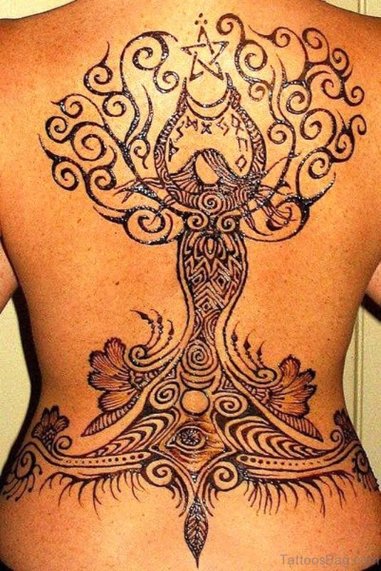 Henna Tattoo On Back