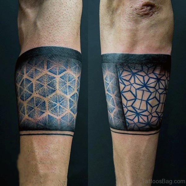 Honeycomb Band Tattoo On Arm