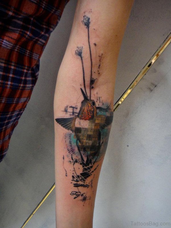 Hummingbird Tattoo Design On Arm 