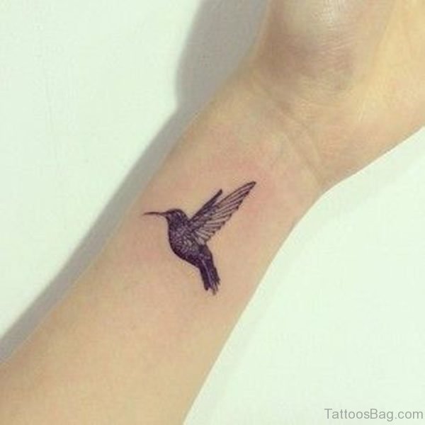 Hummingbird Tattoo Design On Wrist 