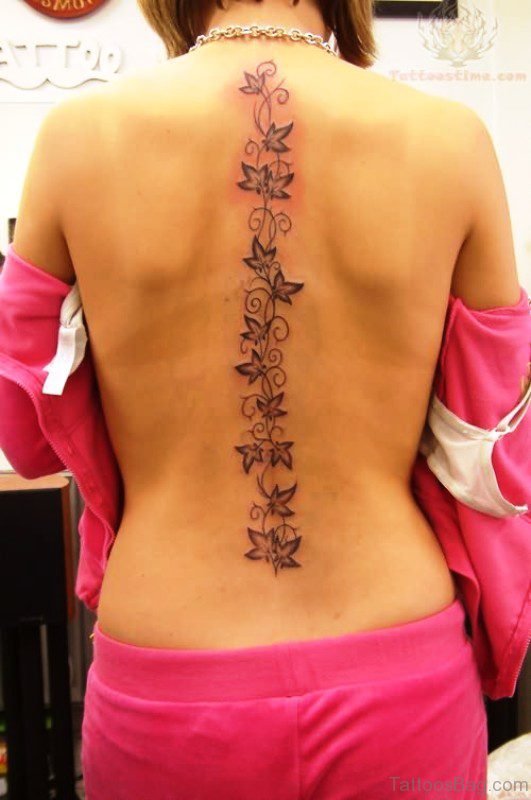 Irish Vine Tattoo On Back