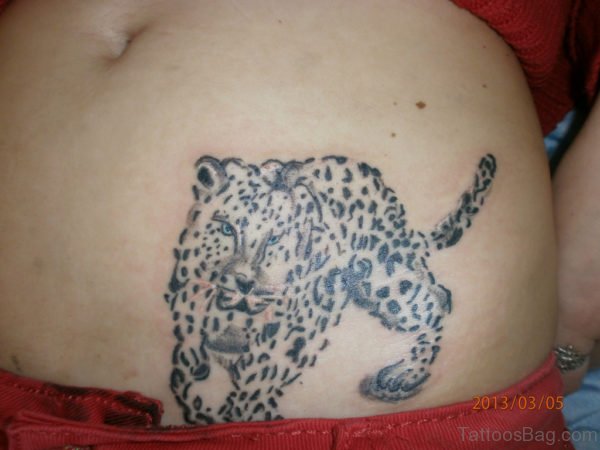 Jaguar Tattoo Design On Waist