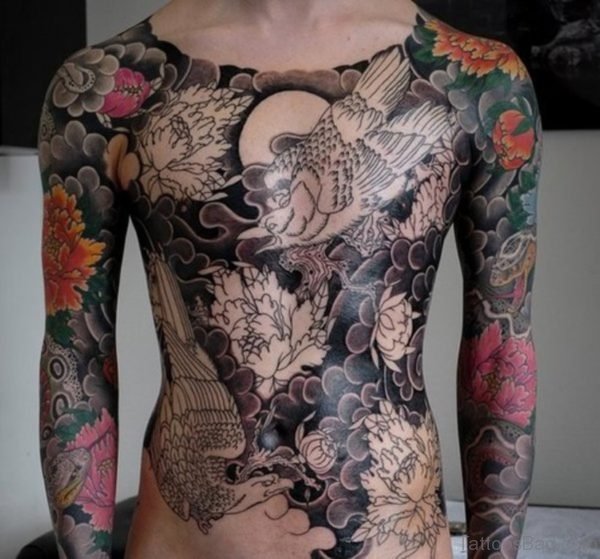 Japanese Chest Tattoo 