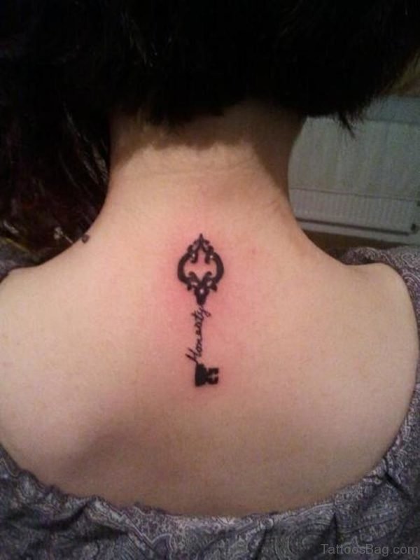 Key Tattoo On Back