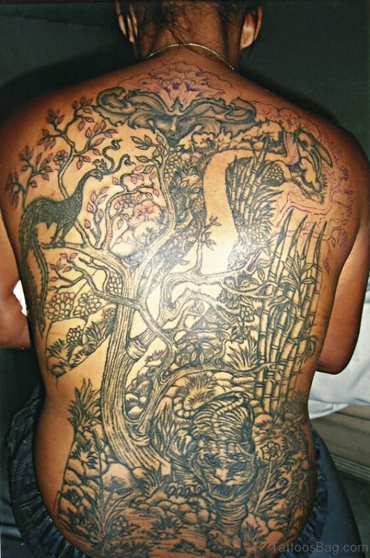 Koh Phangan Tattoo On Back