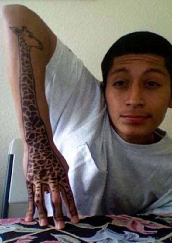 Large Giraffe Tattoo