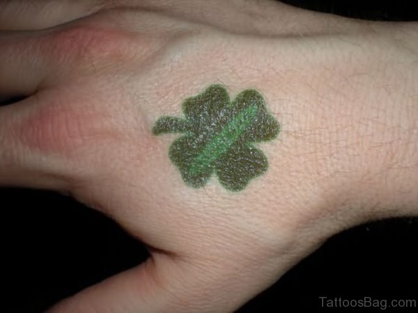 Leaf Tattoo On Hand