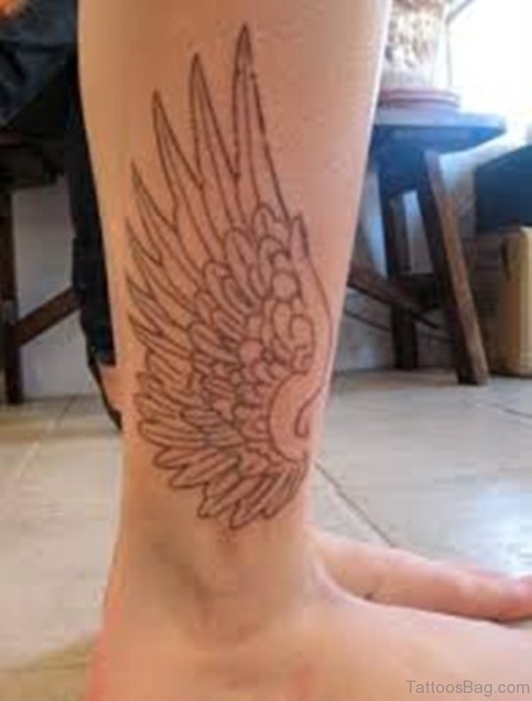 Leg Wing Tattoo