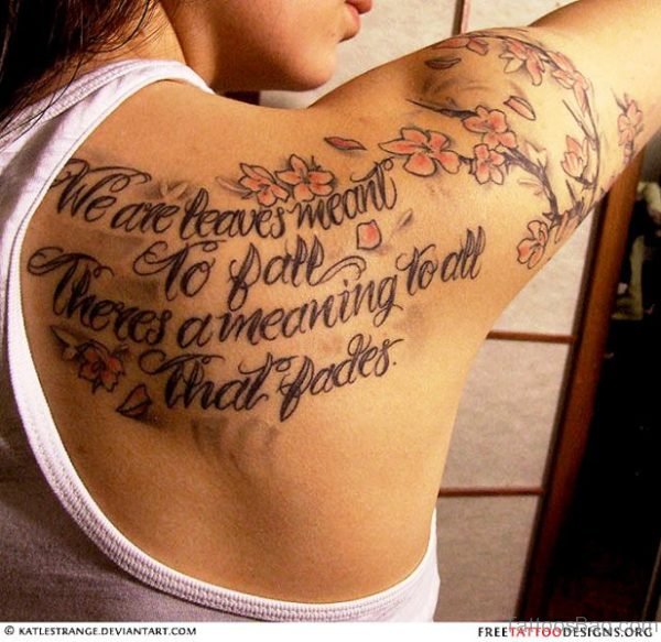 Lettering Tattoo On Shoulder