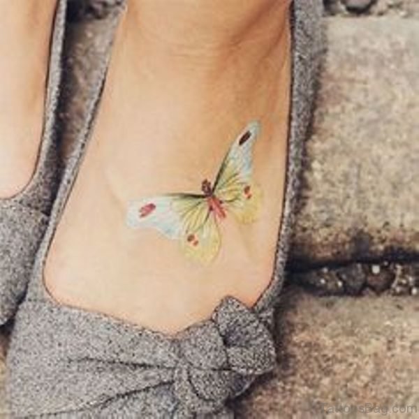 Light Colored Butterfly Tattoo