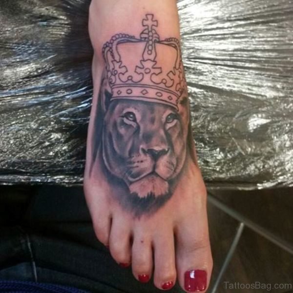 Lion King Tattoo On Foot