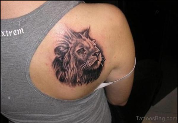 Lion Tattoo On Back 